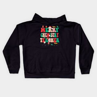 Merry Chemistry Teacher Groovy Christmas Men Women Kids Hoodie